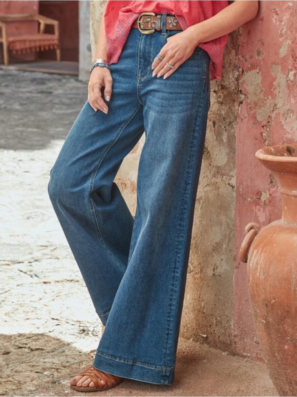 Driftwood Martha Wide Flare Leg Jeans Size W29X L34